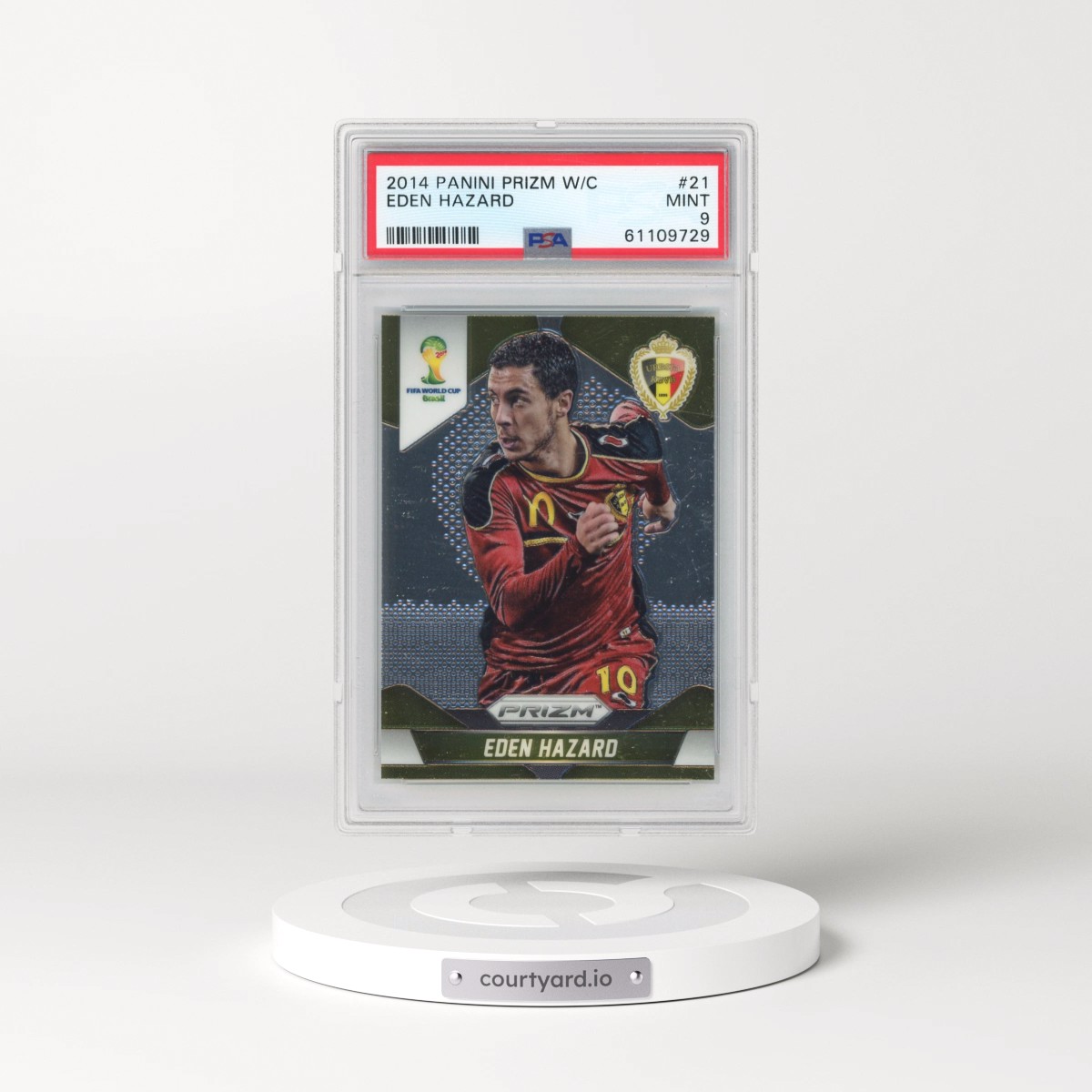 2014 Eden Hazard - Soccer Panini Prizm World Cup PSA 9 MINT